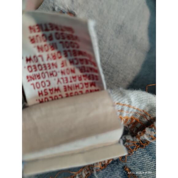 Y2K Marithé + François Girbaud Women's sz Medium Thrashed Denim Vintage Overalls - Picture 11 of 12